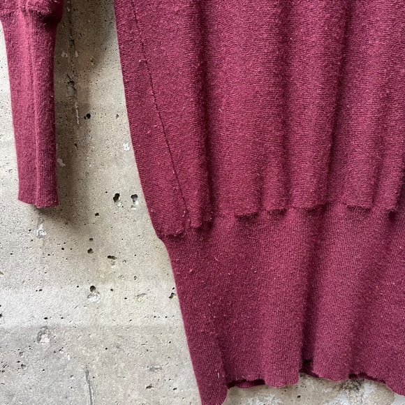 Talula (Artizia) Cashmere Blend Oversized Tunic Sweater, Burgundy, XS - Picture 3 of 11
